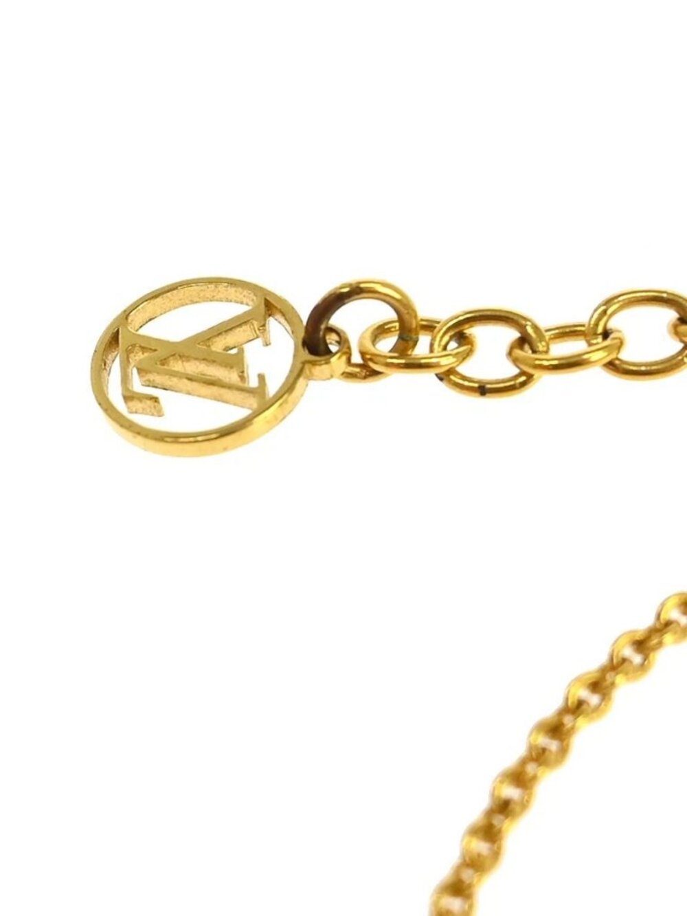 Louis Vuitton Gold Collier Essential V Perle Necklace M61083 LE0169 NQ03751 - Picture 3 of 6